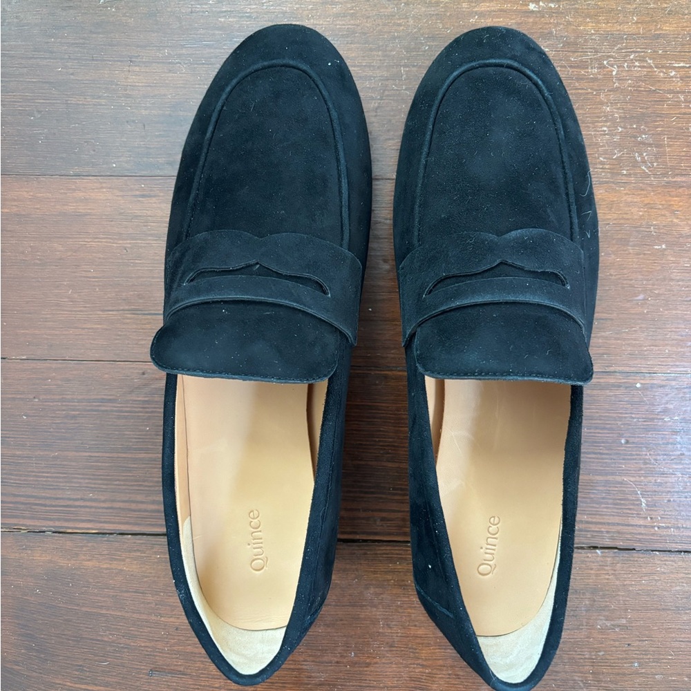 Quince Suede Penny Loafers